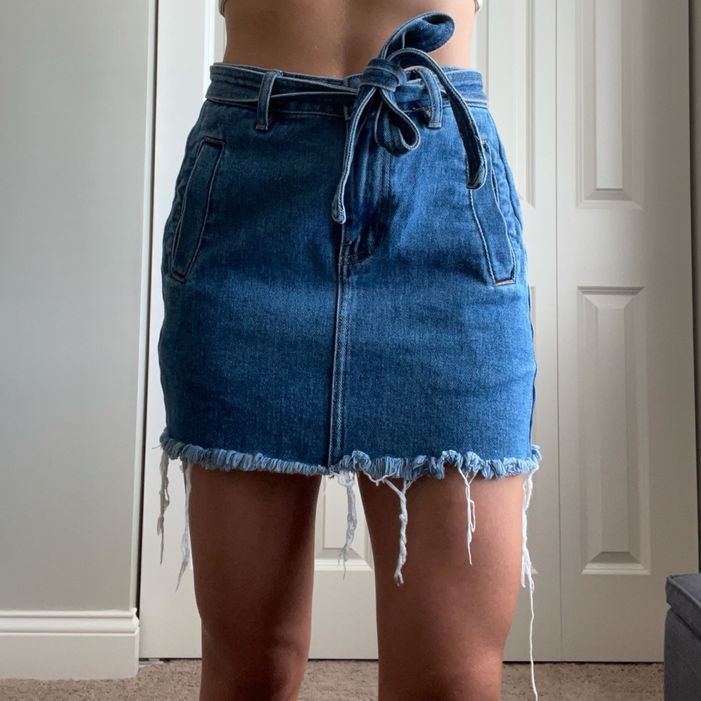 Mini jean skirt
